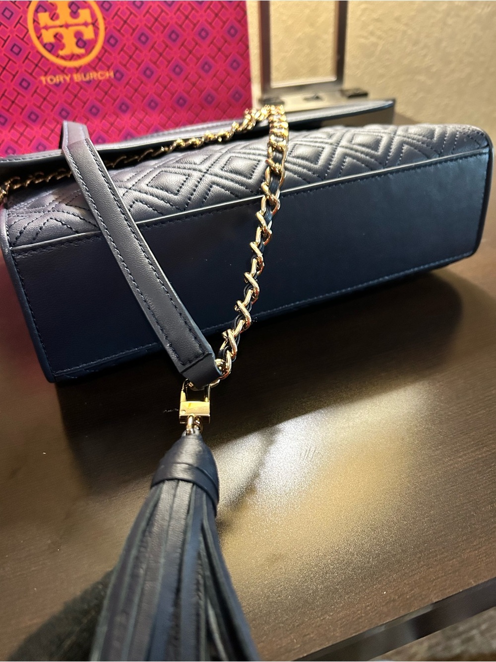 NEW! TORY BURCH Fleming Convertible Bag with Iconic removable Tassel! - Picture 3 of 16